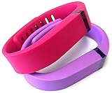 Small 1 Rose 1 Violet Band for Fitbit FLEX Only With Clasps Replacement /No tracker/
