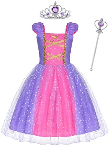 Prinzessinnen-Kleid Für Mädchen – Aurora, Cinderella & Rapunzel Style, Für Karneval & Partys
