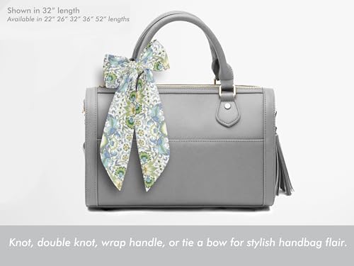 Liberty London Purse, Head, or Neck Scarf - Lodden Green William Morris Skinny Scarf - Headband, Handbag, Purse Handle - Silky Tana Lawn Cotton - Choose Length4