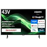 シャープ 43V型 4K 液晶 テレビ AQUOS 4T-C43GJ2 Google TV Dolby Atmos Wi-Fi6対応