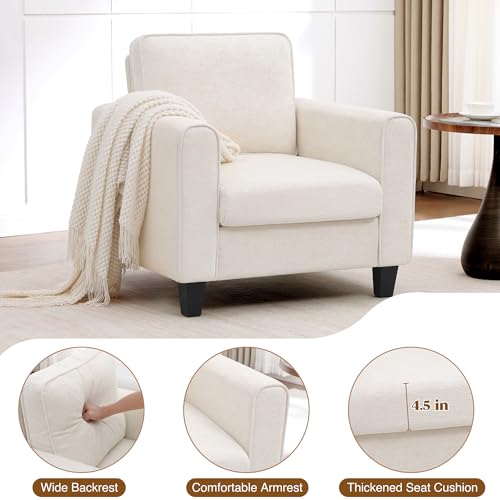 Sillón Chenille Plegable Beige miniatura 5