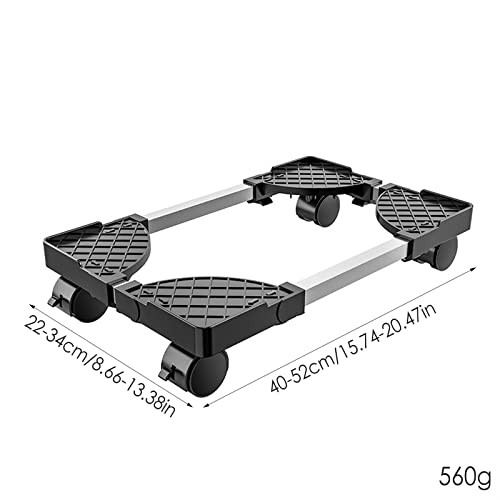Soporte Móvil para Torre de Computadora, Soporte para CPU con Ruedas Bloqueables, Ajustable, Negro miniatura 2