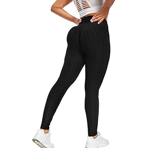 Yaavii Womens Butt Lift Leggings High Waist Yoga Pants Push Up Leggings Booty Scrunch Bubble Stretch Gym Workout Running Tights Cover