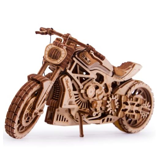 Wood Trick | Motorrad mit Gummibandmotor | Fährt bis zu 4,6 m Mechanisch