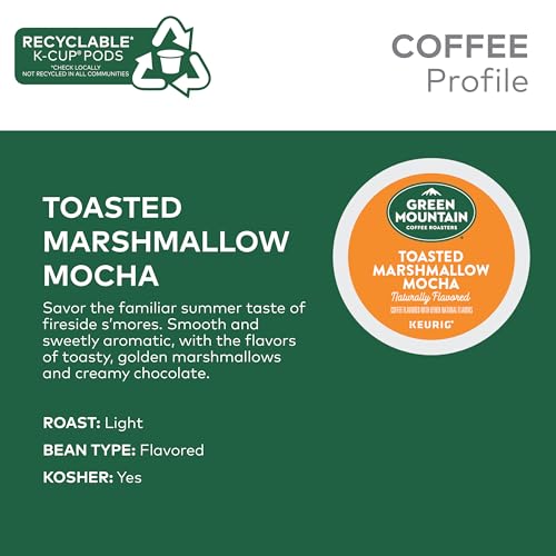 Image of Green Mountain Coffee Roasters Toasted Marshmallow Mocha Keurig Single-Serve K-Cup Pods, Light Roast Coffee, 96 Count (4 Packs of 24)
