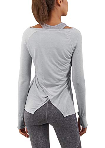 Bestisun Womens Cute Activewear Yoga Tops Exercise Winter Fall Clothing Long Sleeve Workout