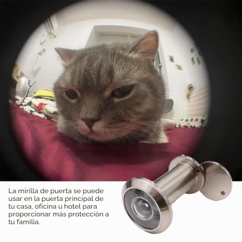 Miniatura 2 de Huateen Mirilla Digital Con Antirobo Para Puertas 35-60 Mm Acero Inoxidable Cepillado Visión 200 Instalación Rápida Y Segura
