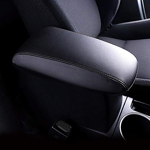 JXCRAFT Automotive Center Console Cover for Toyota Corolla Faux Leather Car Armrest Cover Seat Box Protector Custom Fit Compatible for 2014 2015 2016 2017 2018 2019 Corolla Black