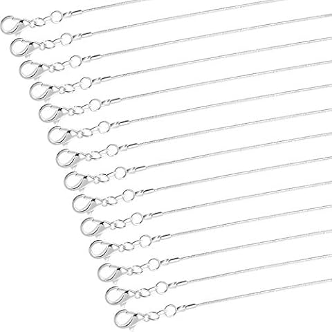 Paxcoo 30 Pack Silver Plated Snake Chains Cover