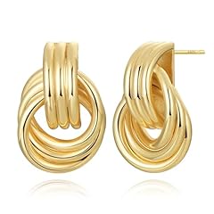 Gold-Statement Knot Dangle Earring