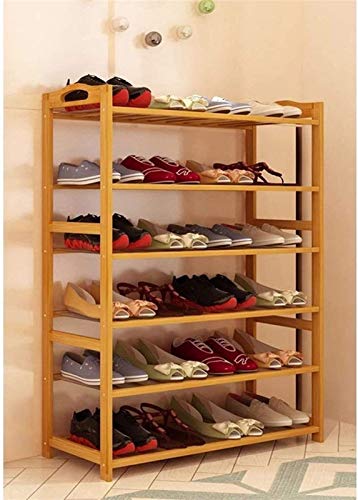 Moderno zapatero de bambú – Zapatero apilable de 4/5/6 niveles, organizador de almacenamiento laminado de 80 cm de largo con reposabrazos, diseño elegante y que ahorra espacio para entrada y pasillo