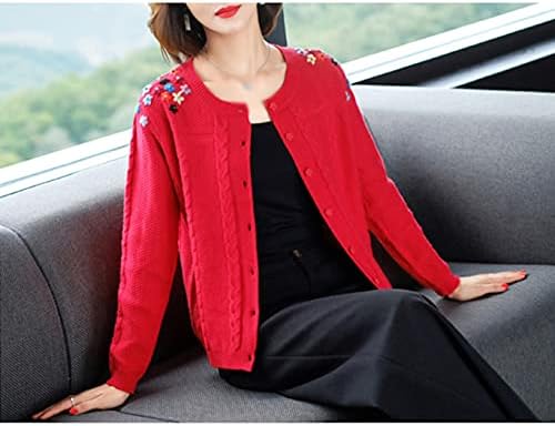 長袖カーディガン 黒と赤 花柄トリム 楽天市場】【雅結】 牡丹 と 蝶 刺繍 ニット ベスト
