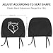 Naxizo 2 Pack Headrest Covers for Blessed Cross and Heart Christian, Seat Cover Accessories Car Headrest Protector Universal Fit to All Car/Truck Models (Blessed)