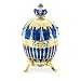 1885 Blue Enamel Ribbed Russian Faberge Egg