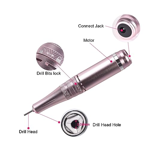 Machine électrique manucure 35000 TR/Min avec kit perceuse à ongles portable et écran LCD - 4