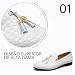 Imagen de JITAI Hombres Vintage Velvet BV Bordado Noble Mocasines Zapatos Mocasines con Borla
