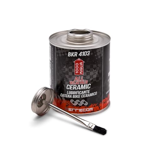Errecom BKR 4103 Ceramic ALL Weather Lube Bike Chain for all Weather Conditions - 900 ml, fluorescent and scented formula, All-In-One Can, Brush included