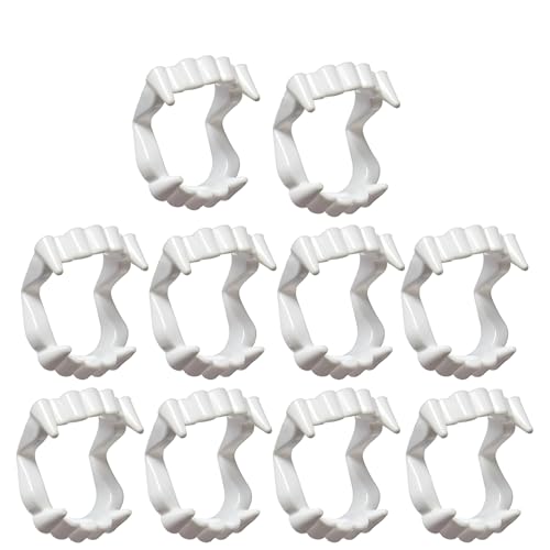 Image of Kaku Fancy Dresses Halloween Vampire Teeth for Kids | Scary Dracula Teeth Halloween Party Accessory, Pack of 10