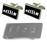 Select Gifts Manschettenknöpfe mit James Bond und Geldklammer