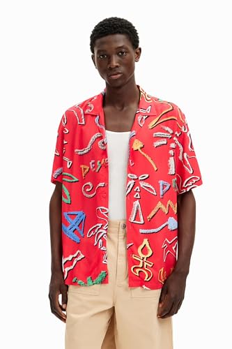 Desigual CAM_Alistair, 3001 Fresa, L, Rojo, L