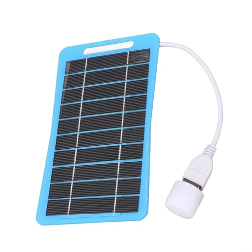 CNANRNANC Cargador de panel solar de 5 W, 5 V, USB, impermeable, portátil, para exteriores, polisilicio, 16,5 x 9 cm