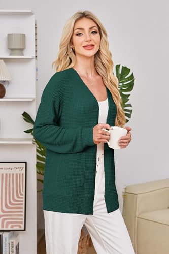 Image of STYLEWORD Women's Fashion Cardigan Sweater Lightweight Open Front Long Casual Beach Kimonos Outfits with Pockets