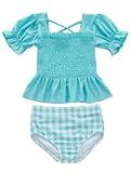 [ever closet] エバークローゼット 子供服 女の子 水着 セパレート ビキニ スイムウェア 服 かわいい おしゃれ キッズ 夏 プール 海 子供 キッズ水着 グリーン 140