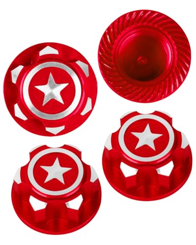 Écrou de roue 17mm RC en aluminium rouge pour X-Maxx, Summit et E-Revo 1/8