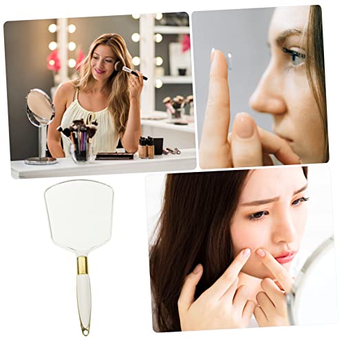 ADOCARN Vaidade de plástico à mão para uso ao ar livre barbeiros compactos beleza para espelhos mulh