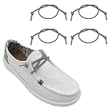 UamGlsob 2 Pairs Elastic Shoelaces Replacement Laces for Hey Dude,Shoe Laces Replacement Strings,Stretch Half Round Kids Shoe Laces (Gray, 12'/30cm)