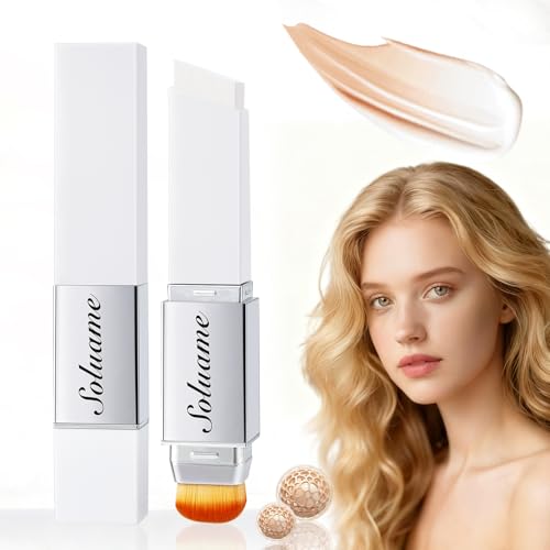 Image of Colour Changing Foundation Stick, Dual-Ended Full Coverage Foundation with Ultra-Fine Bristle Brush, Create a Charming Makeup Look, Suitable for All Skin Types 03# Medium 13g