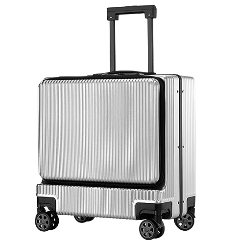 Luggage Travel Gear Front Opening Carry On Luggage TSA Combination Lock Boarding Suitcase Adjustable(C)