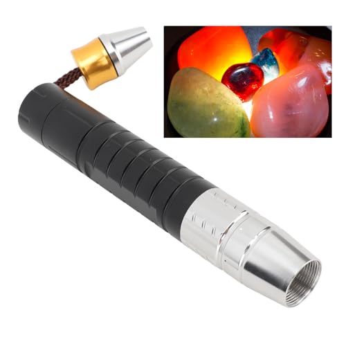 FTVOGUE Luces de Identificación de Piedras Preciosas Aleación de Aluminio USB Tipo C Luz Amarilla Blanca UV Linterna LED 3 en 1 de 365 Nm con Interruptor Trasero para Gemas Jade