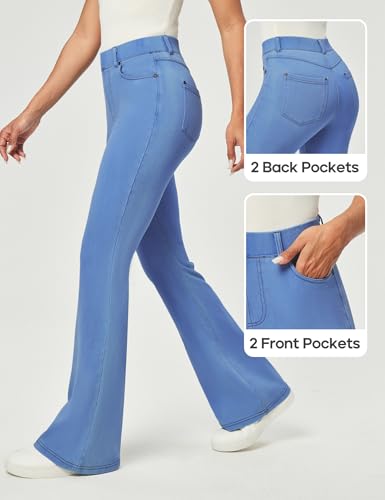 Image of Heathyoga Yoga Pants with Pockets Extra Soft Leggings with Pockets for Women Non See-Through High Waist Workout Leggings