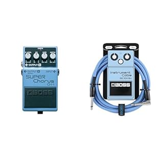 Classic BOSS chorus pedal with clean, brilliant sound for guitar and keyboards Effect Level, EQ, Rate and Depth knobs allow for precise shaping of sound Features Mono input and Stereo outputs for connection to dual amps High-quality cables for guitar...