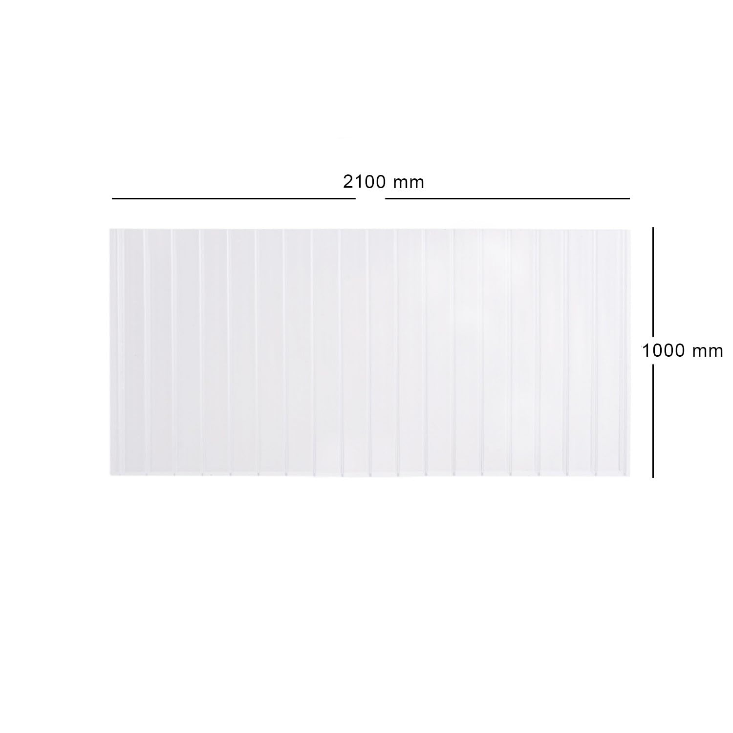 LASTRA POLICARBONATO ALVEOLARE TRASPARENTE 210x100 con Spessore 6 mm 2 PARETI TRASPARENTE