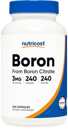 Nutricost Nutricost Boron 3mg Supplement, 240 Vegetarian Capsules, Gluten-Free sold by Nutricost - Amazon Seller - US