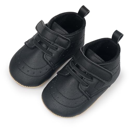 Image of Baby Boys Girls Sneakers Toddler Non-Slip Soft Rubber Sole First Walking Shoes Infant Newborn Crib Dress Shoes