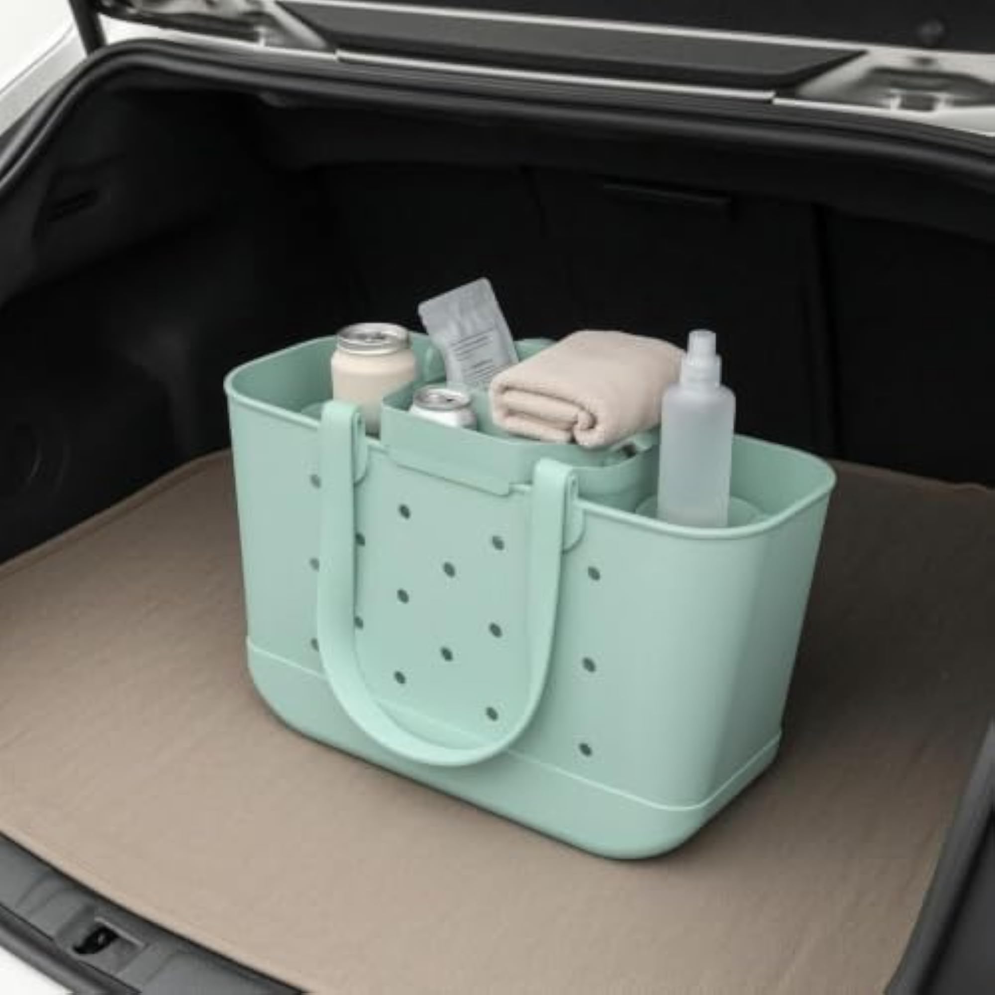 Coastal Bag Desktop & Tray, Molded Green Design