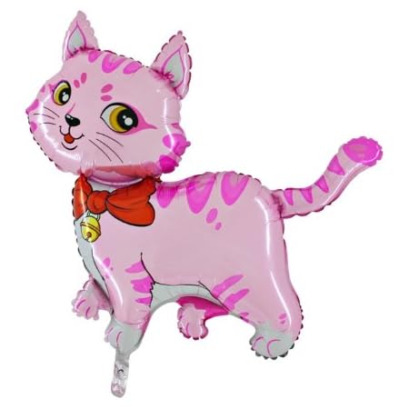 44 Rose De Chat Avec Un Arc Et Bell Aluminium Ballon D Helium Cs9 Amazon Fr Jeux Et Jouets