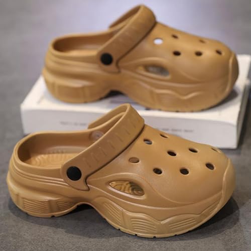 Men's Lightweight Slides Soft-Feel Sole Non-Slip Beach Sandals Shower Shoes Compact Fit Warm Tan3