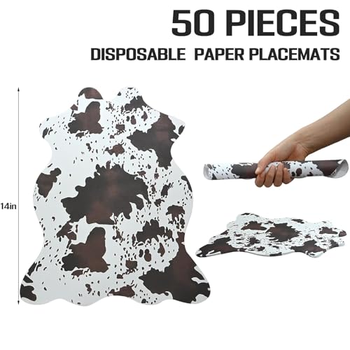 Sets de table en papier jetables imprimé vache pour protéger et décorer la cuisine - 3