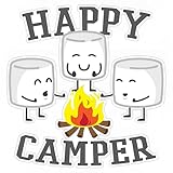 Marshmallow Camper Vinyl Sticker – Waterproof Outdoor Decal for Cars Windows Laptops Water Bottles & More – Durable Camping Aesthetic Bumper Sticker