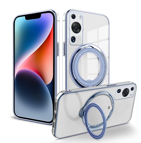 Coque de protection luxe Huawei P60 Pro en silicone transparent et support magnétique