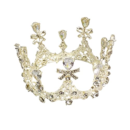 Healeved Goldene Prinzessin Krone Mädchen Silber
