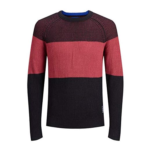 Jack & Jones JORFRANKIE Crew Neck Suéter, Multicolor (Sky Captain Fit: Knit Fit), M para Hombre