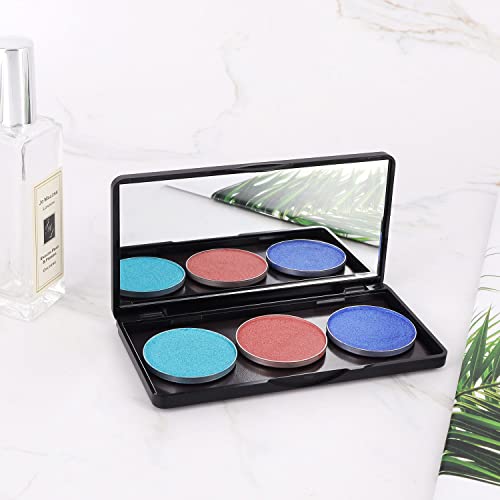 5 Pack Magnetic Makeup Palette With Mirror, Empty Eyeshadow Palette Cosmetics Dispensing Storage Box For Diy Eyeshadow Lipstick Blush Powder Foundation #TOP4
