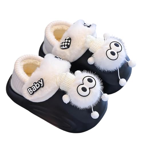 Zapatillas de Halloween para niños, algodón, cálidas, para interiores, de felpa, divertidas, con estampado divertido, zapatillas de fieltro de felpa suave, retro, zapatillas cálidas, zapatillas