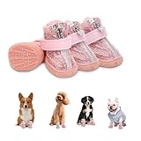YouTik Dog Shoes for Large Small Medium Dogs, Nonslip Waterproof Dog Boots for Hot Pavement, Rainy & Winter Snowy Day, Puppy Dog Paw Prtoecters with Reflective Strapes for Outdoor Walking/Hiking