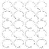 QUARKZMAN 20 Stück Sprengringe 28mm Innen-Sicherungsring 304 Edelstahl Innen-Spannring C-Clips Für Nutenwellen Bolzen Silberfarben